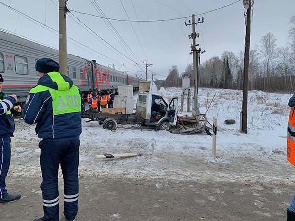 ДТП на железнодорожном переезде в Тугулымском районе(2024)|Фото: пресс-служба Госавтоинспекции Свердловской области