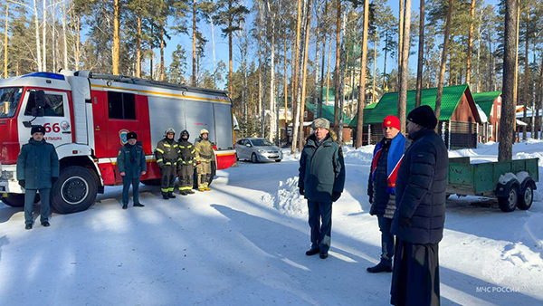 Добровольная пожарная дружина в монастыре на Ганиной яме(2025)|Фото: ГУ МЧС России по Свердловской области