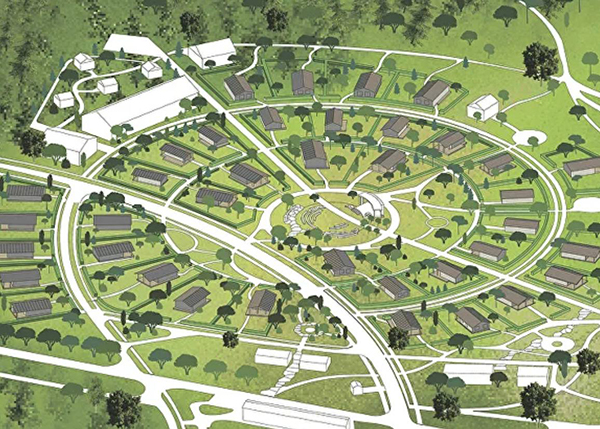 Эскиз проекта холидей-парка "Аракай" на границе с заповедником "Оленьи ручьи"(2025)|Фото: telegram-канал Дениса Паслера / t.me/DVPasler