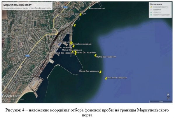 Наложение координат отбора фоновой пробы(2025)|Фото: фрагмент независимой экспертизы Ю.Д. Пилькевича