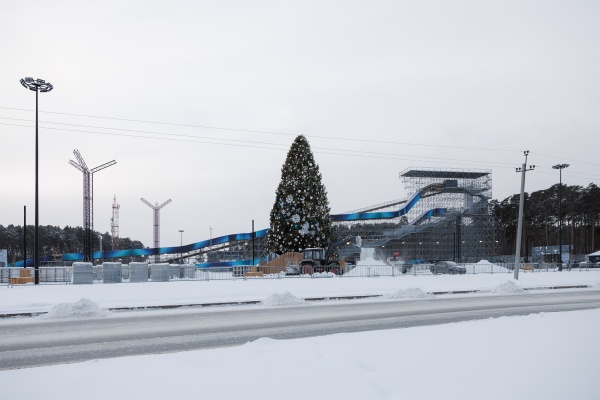 Елка в спортивном квартале "Архангел Михаил" в Екатеринбурге(2025)|Фото: Андрей Фомин