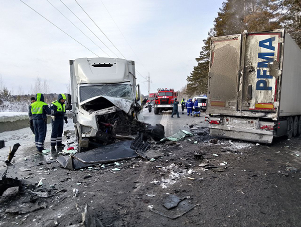Массовое ДТП на 32-м километре автодороги Тюмень-Боровский-Богандинский(2026)|Фото: Госавтоинспекция Тюменской области