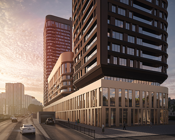 Рендер бизнес-квартала "Центральный" возле стадиона "Екатеринбург-Арена"(2026)|Фото: пресс-служба "УГМК-Застройщик"