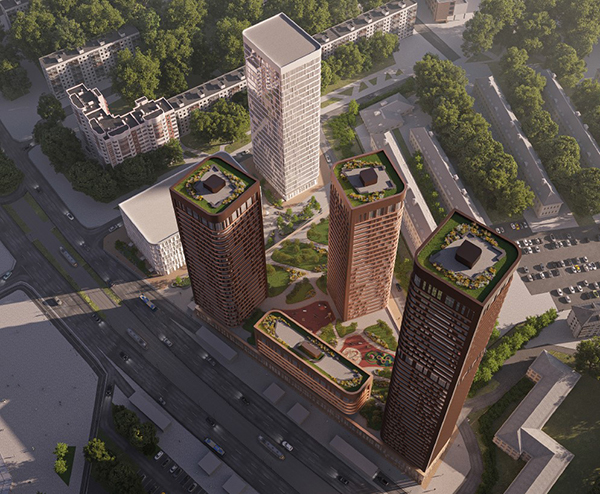 Рендер бизнес-квартала "Центральный" возле стадиона "Екатеринбург-Арена"(2026)|Фото: пресс-служба "УГМК-Застройщик"