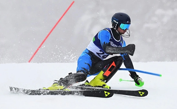 Алексей Бугаев на зимних Паралимпийских играх в Италии(2026)|Фото: Dario Belingheri / Getty Images