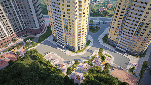 Проект благоустройства общего двора домов по ул. Раевского, 4 и 6 в Екатеринбурге(2026)|Фото: пресс-служба "Атомстройкомплекс"