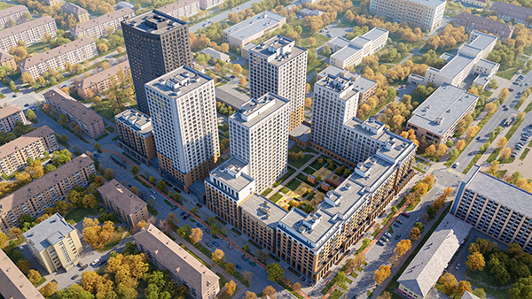 Рендер квартала НИИ в Екатеринбурге(2026)|Фото: пресс-служба "Атомстройкомплекс"