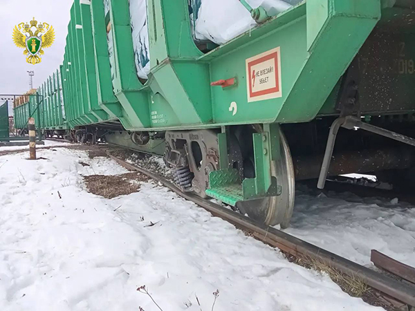 Сход вагонов с лесом в Верхней Туре(2026)|Фото: пресс-служба Уральской транспортной прокуратуры
