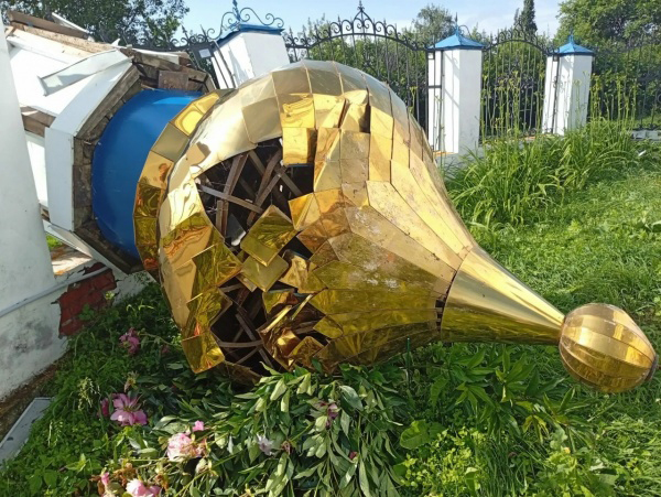 Ураган сорвал купол храма в честь Рождества Христова(2026)|Фото: официальная страница ВКонтакте храма Покрова Пресвятой Богородицы в селе Большой Куяш
