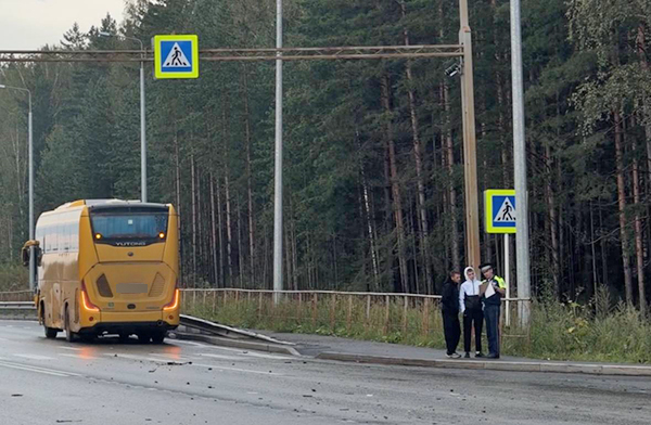 ДТП с рейсовым автобусом на 41-м километре автомобильной дороги Екатеринбург – Алапаевск(2026)|Фото: Управле­ние Госавтоинспекции ГУ МВД России по Св­ердловской области