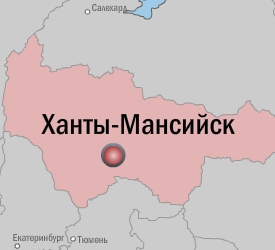 Москва ханты мансийск на карте