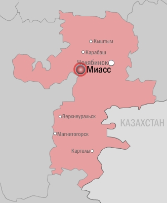 Челябинск миасское карта