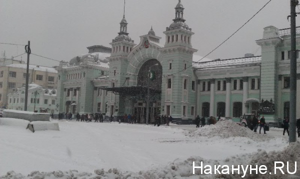 белорусский вокзал, снег, Москва | Фото:Накануне.RU