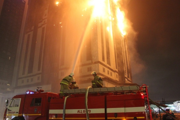 Грозный-Сити, пожар | Фото:95.mchs.gov.ru