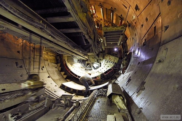 Строящаяся станция метрополитена, туннель, тоннелепроходческий щит|Фото: Правительство Москвы