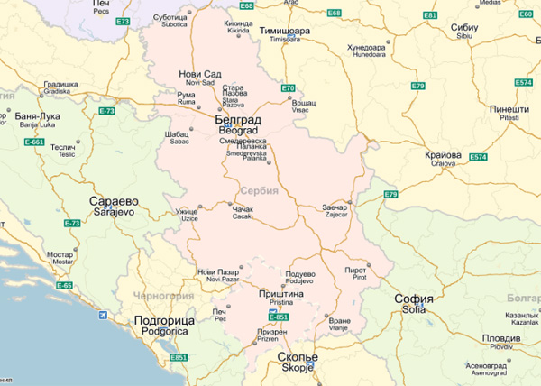 карта Яндекс, Косово(2014)|Фото: Накануне.RU
