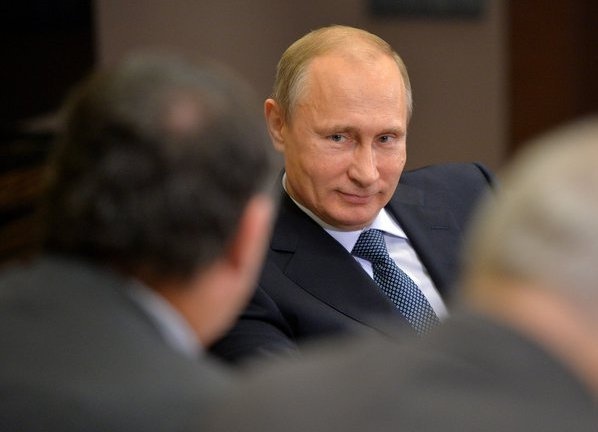Владимир Путин, директор французского энергетического концерна «Тоталь» Патрико Пуянне|Фото:пресс-служба Кремля
