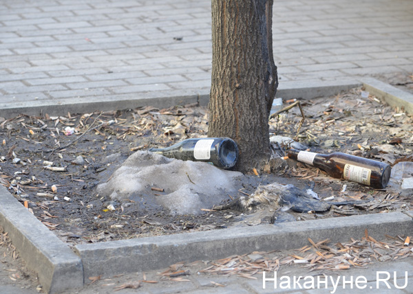 Екатеринбург, улицы, грязь, бутылки, окурки|Фото: Накануне.RU