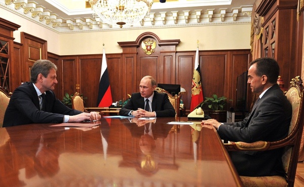 Владимир Путин, Александр Ткачев, Вениамин Кондратьев|Фото:kremlin.ru