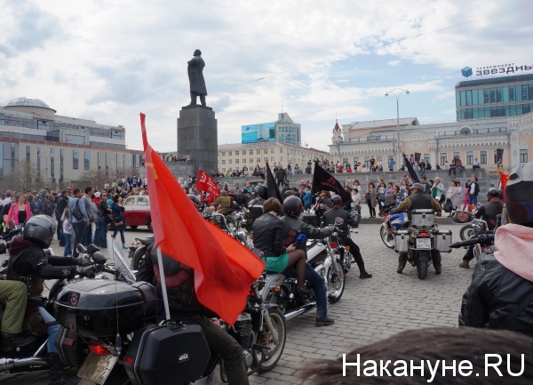 мотопробег, марш Знамени Победы, Екатеринбург|Фото: Накануне.RU