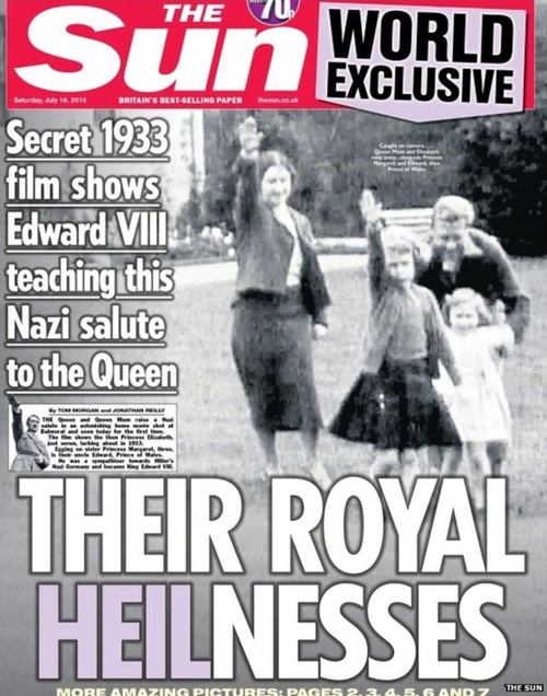 Елизавета II, королева Англии, зига, нацисткое приветствие, The Sun|Фото: The Sun