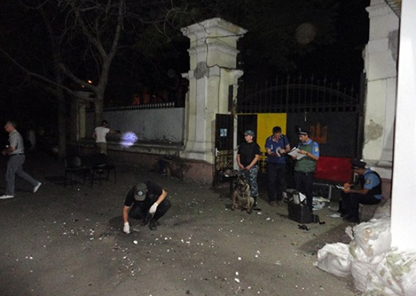 Штаб "самообороны Одессы", взрыв|Фото: пресс-служба УВД области Одесской области