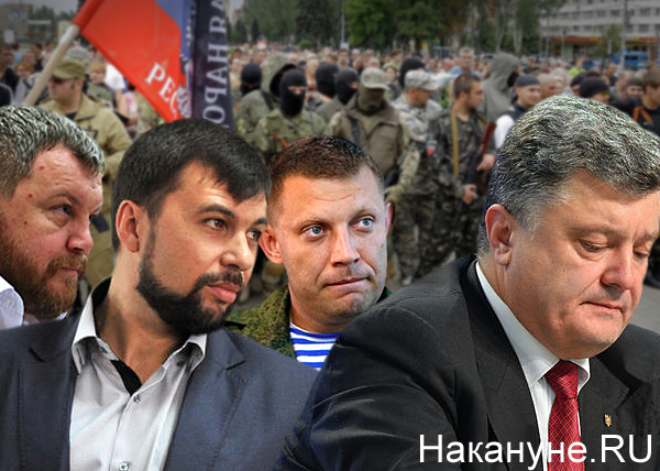 коллаж, ДНР, армия, Пургин, Пушилин, Захарченко, Порошенко|Фото: Накануне.RU