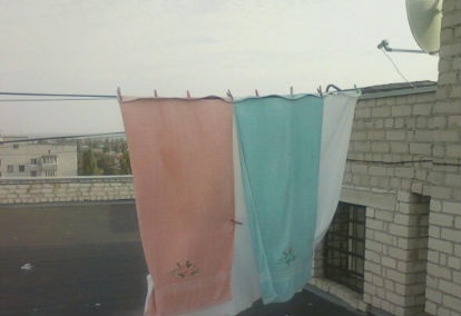 Кременчуг, флаг, белье|Фото: Накануне.RU