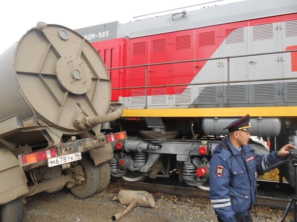 поезд, КамАЗ, авария|Фото: ГУ МВД России по СО