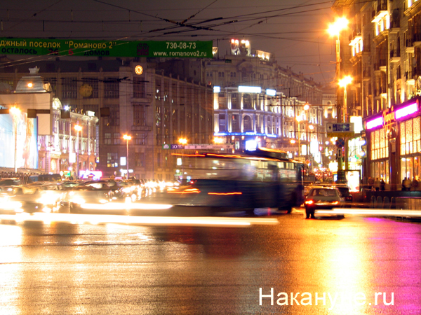 москва улица тверская ночь подсветка иллюминация 100м | Фото: Накануне.ru
