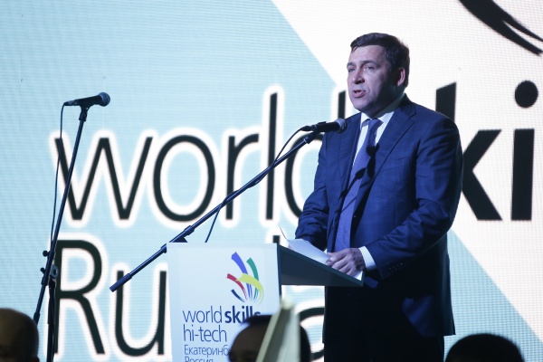 Евгений Куйвашев открытие WorldSkills Hi-Tech|Фото: ДИП губернатора Свердловской области