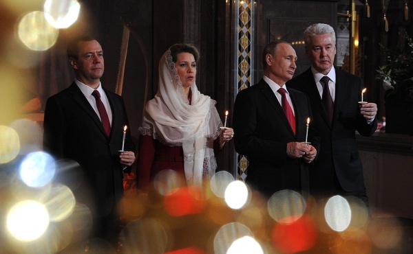 Пасха, Путин, Медведев, Собянин|Фото:http://www.kremlin.ru